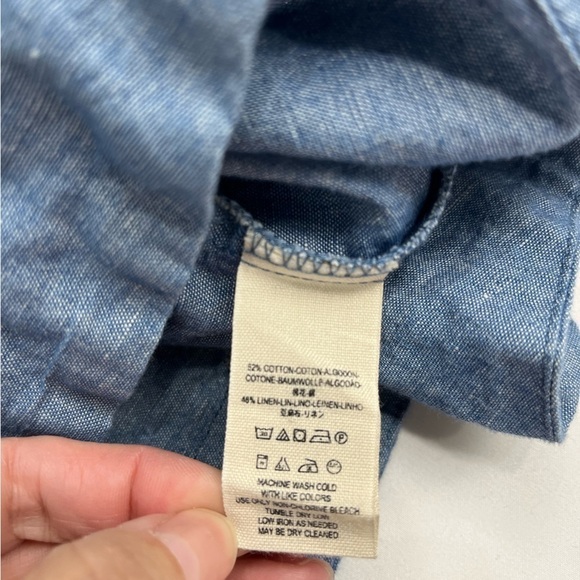 Free people drop shoulder top blue size M - Picture 7 of 10